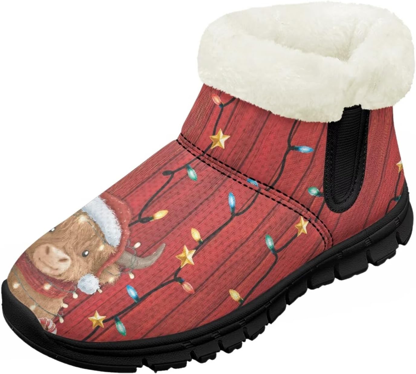 Детские зимние ботинки для девочек с меховой подкладкой, с короткой подошвой, противоскользящие, легкие уличные теплые ботинки для малышей Pointodoor, Christmas Highland Cow
Детские зимние ботинки для девочек с меховой подкладкой, с короткой подошвой, противоскользящие, легкие уличные теплые ботинки для малышей Pointodoor, Christmas Highland Cow