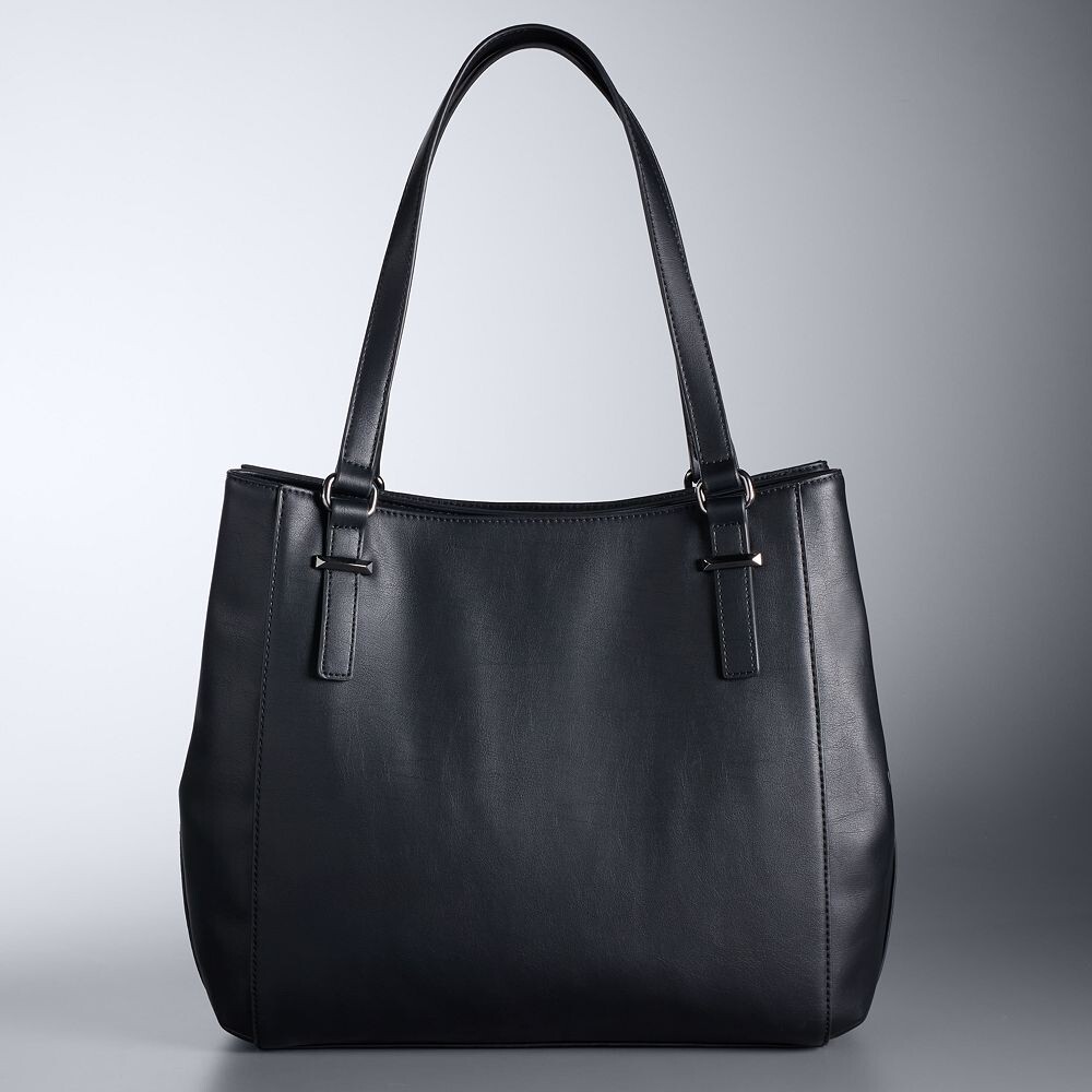 Simply Vera Vera Wang Elizabeth Сумка-тоут из искусственной кожи с четырьмя плакатами, черный
Simply Vera Vera Wang Elizabeth Сумка-тоут из искусственной кожи с четырьмя плакатами, черный
