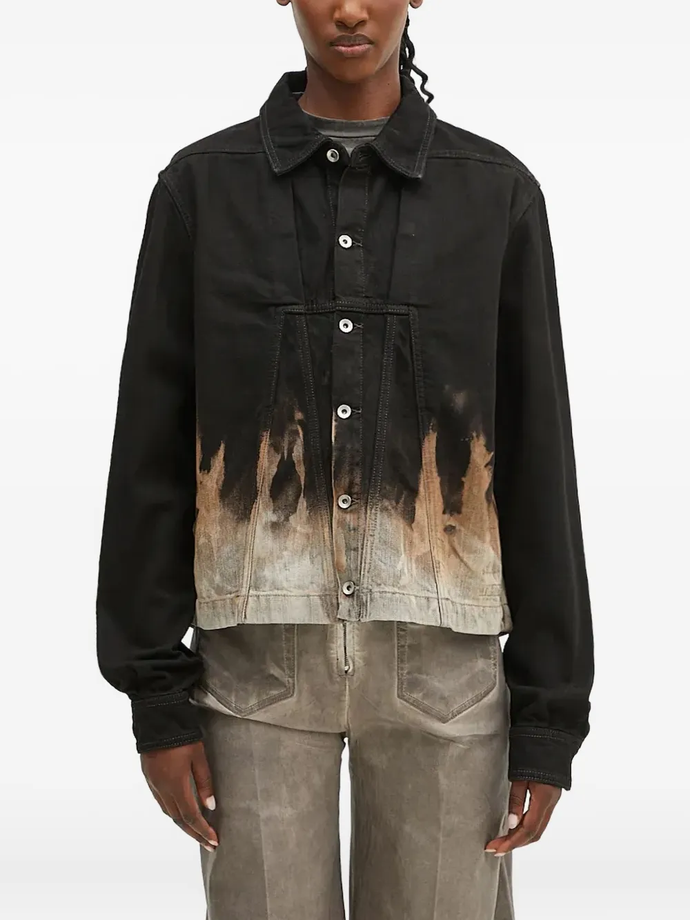 Джинсовая куртка с принтом Rick Owens DRKSHDW, черный
Джинсовая куртка с принтом Rick Owens DRKSHDW, черный