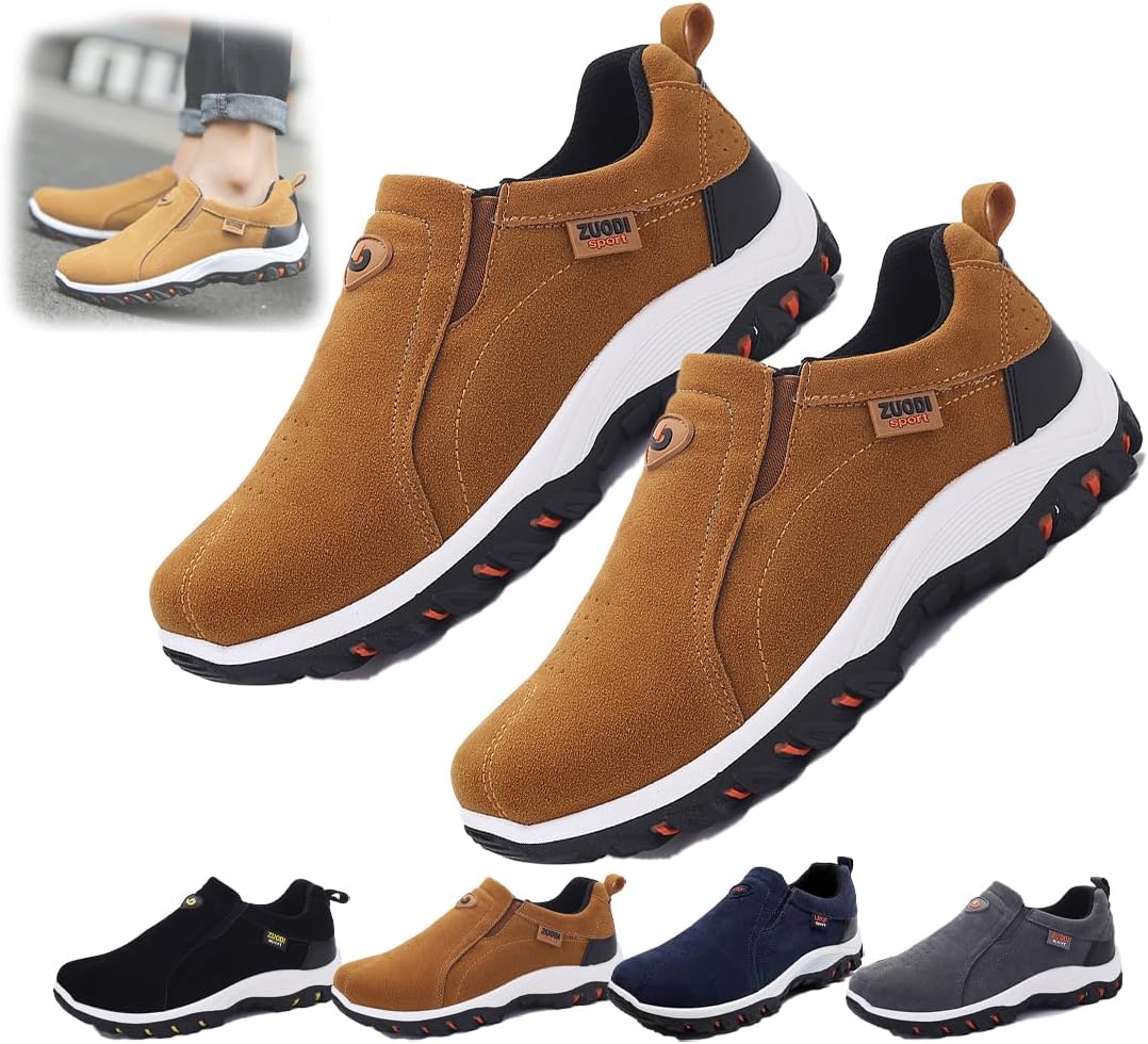 Мужские замшевые низкие водонепроницаемые походные ортопедические туфли, кожаные легкие дышащие повседневные слипоны, нескользящие кроссовки с поддержкой свода стопы Generic, желтый
Мужские замшевые низкие водонепроницаемые походные ортопедические туфли, кожаные легкие дышащие повседневные слипоны, нескользящие кроссовки с поддержкой свода стопы Generic, желтый