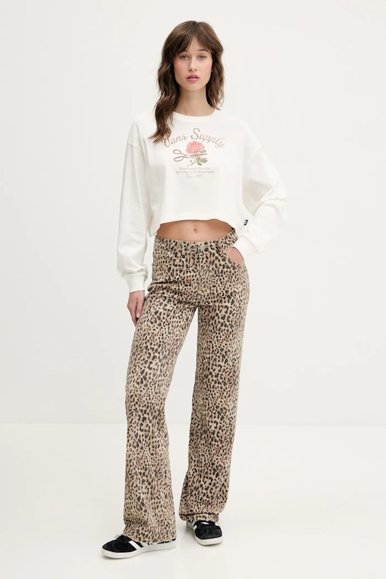 Хлопковая водолазка Vans, бежевый
Хлопковая водолазка Vans, бежевый