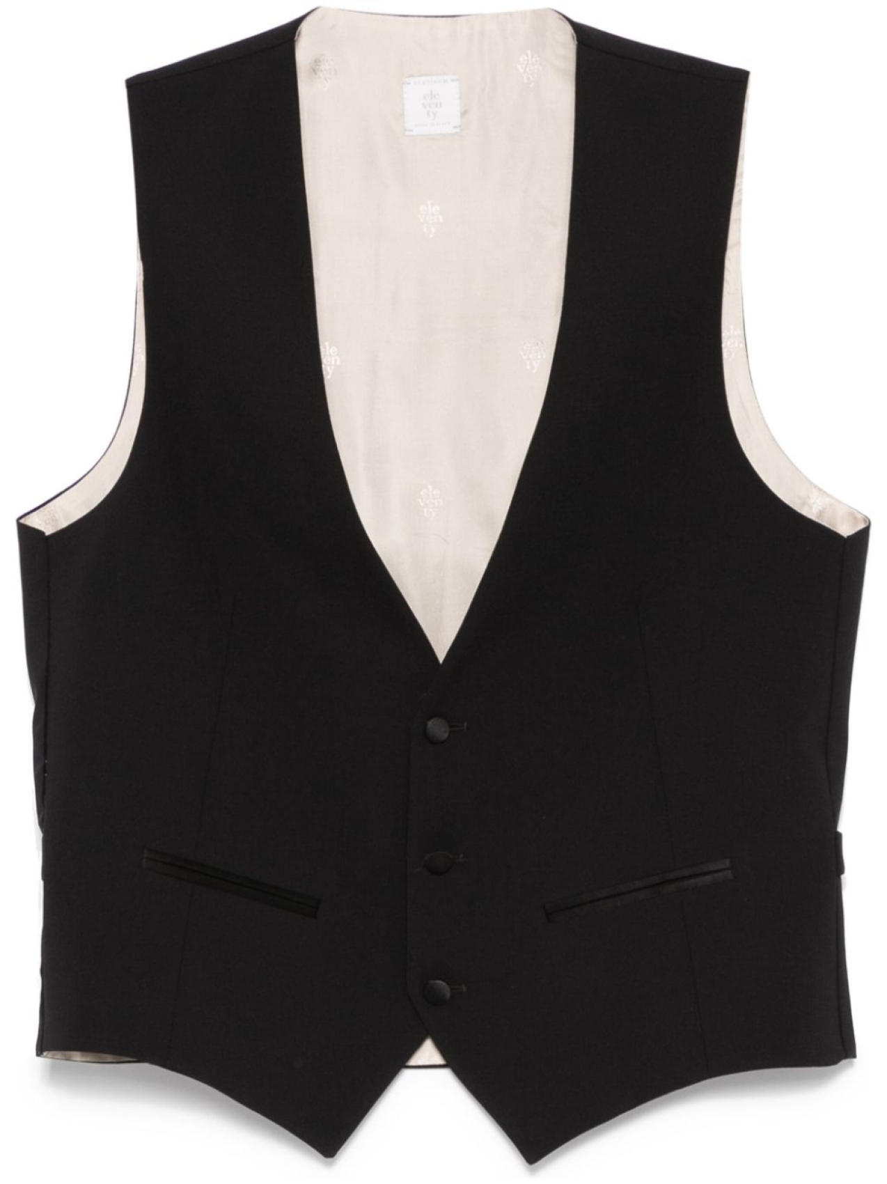 Eleventy однобортный жилет, черный
Eleventy однобортный жилет, черный