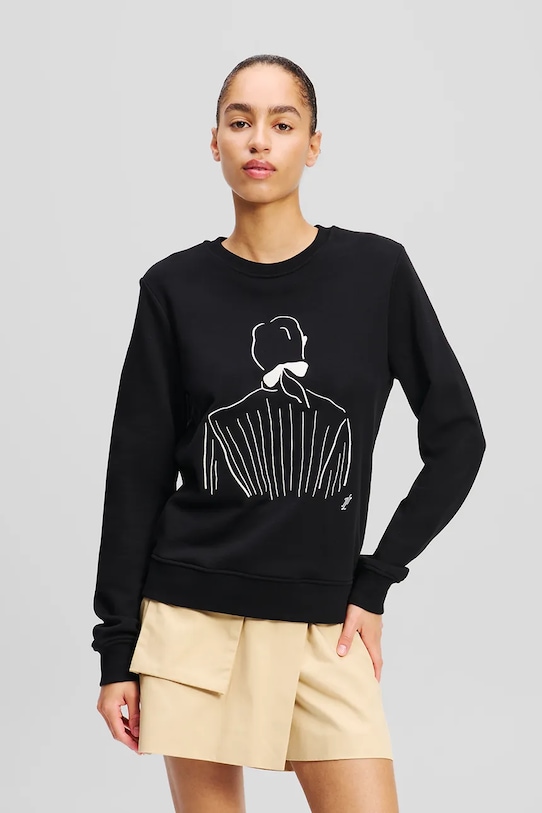 Хлопковая толстовка Karl Lagerfeld, черный
Хлопковая толстовка Karl Lagerfeld, черный