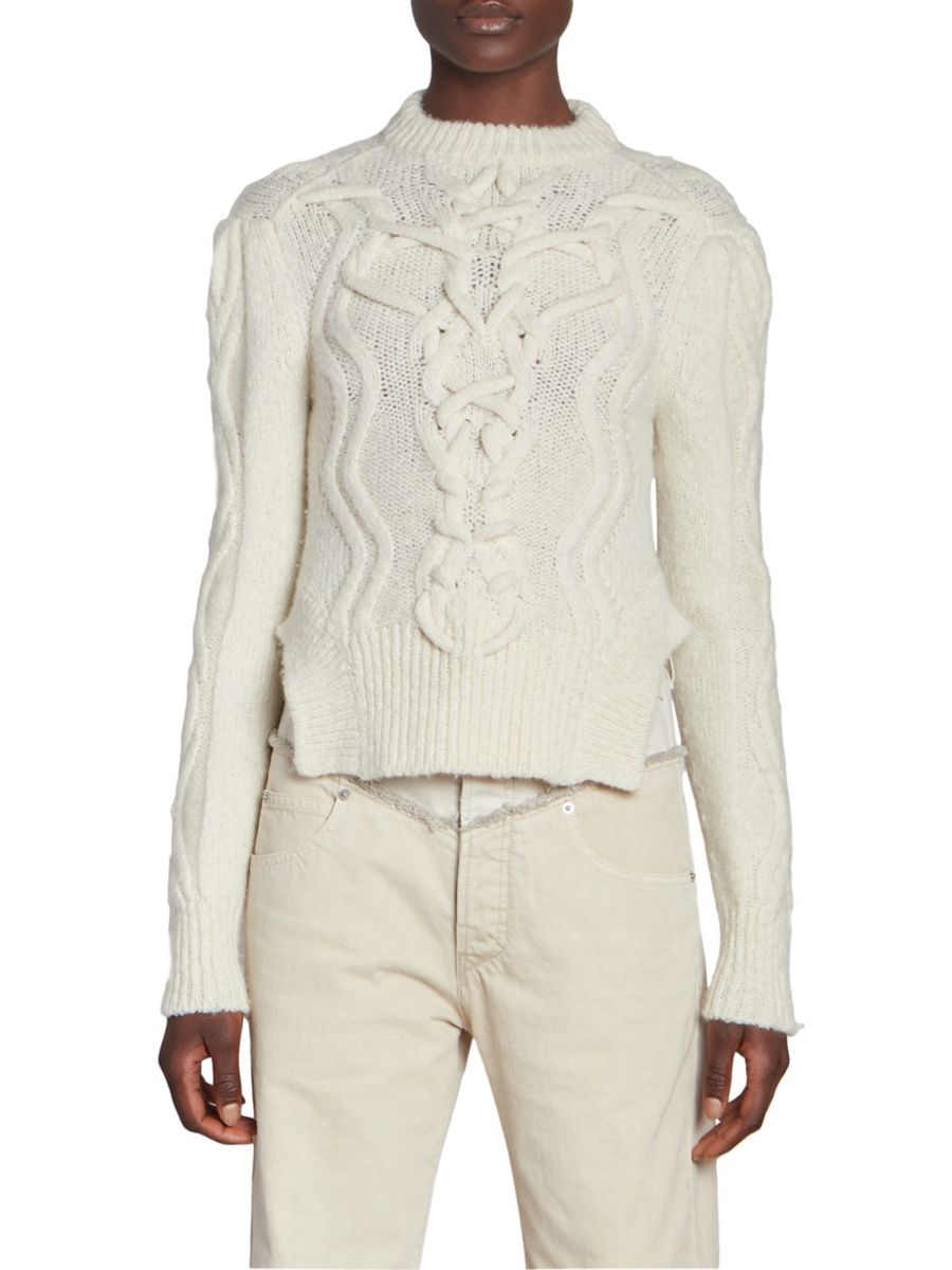 Свитер Elvy из смеси альпаки и пряжи с косами Isabel Marant, экрю
Свитер Elvy из смеси альпаки и пряжи с косами Isabel Marant, экрю