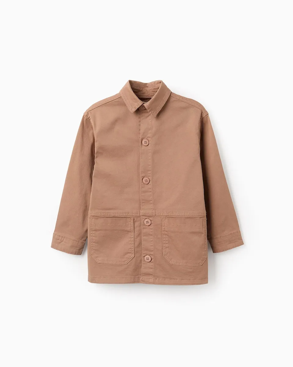 Детская куртка из саржи с карманами Zippy, песочный
Детская куртка из саржи с карманами Zippy, песочный