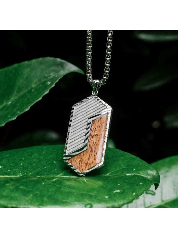 Holzkern Мужское колье из нержавеющей стали с зигзагообразным узором, цвет коа/дамасский коричневый
Holzkern Мужское колье из нержавеющей стали с зигзагообразным узором, цвет коа/дамасский коричневый