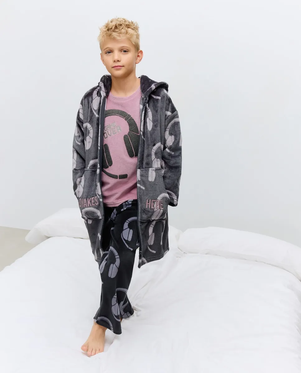 Халат с фантазийным принтом для детских шлемов Cotton Juice, черный
Халат с фантазийным принтом для детских шлемов Cotton Juice, черный