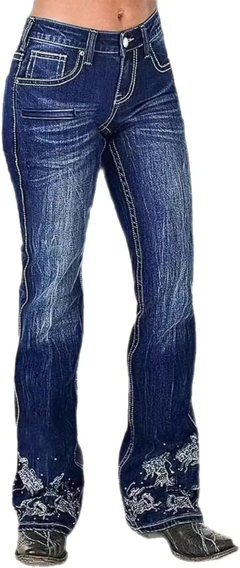 Женские джинсы low rise bootcut с вышивкой TACSTRUN
Женские джинсы low rise bootcut с вышивкой TACSTRUN