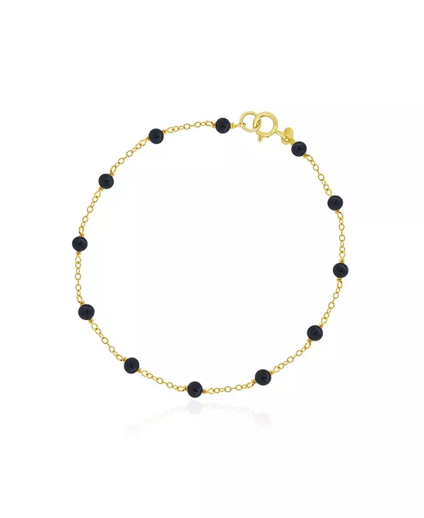 Браслет-Цепочка из бусин оникса, золото 14 карат The Lovery, onyx
Браслет-Цепочка из бусин оникса, золото 14 карат The Lovery, onyx