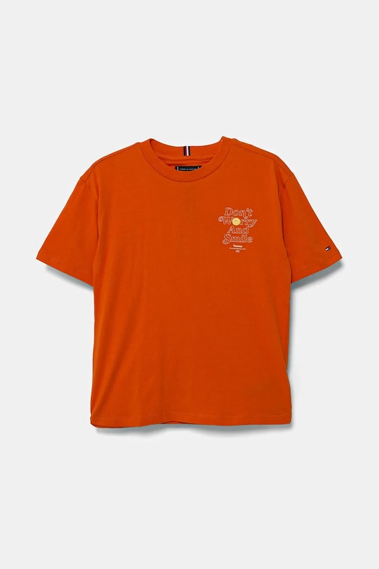 Детская хлопковая футболка Tommy Hilfiger, оранжевый
Детская хлопковая футболка Tommy Hilfiger, оранжевый