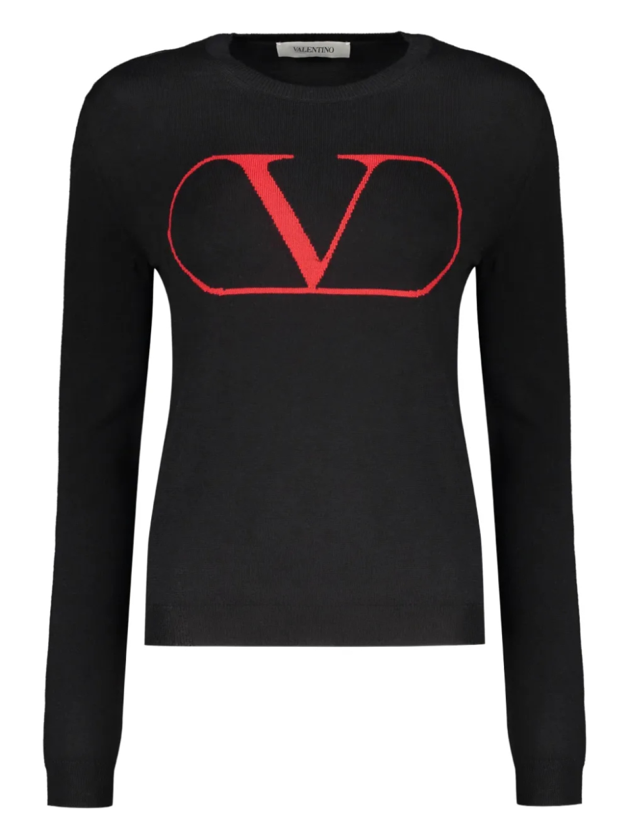Джемпер с логотипом, связанный интарсией Valentino Garavani, черный
Джемпер с логотипом, связанный интарсией Valentino Garavani, черный