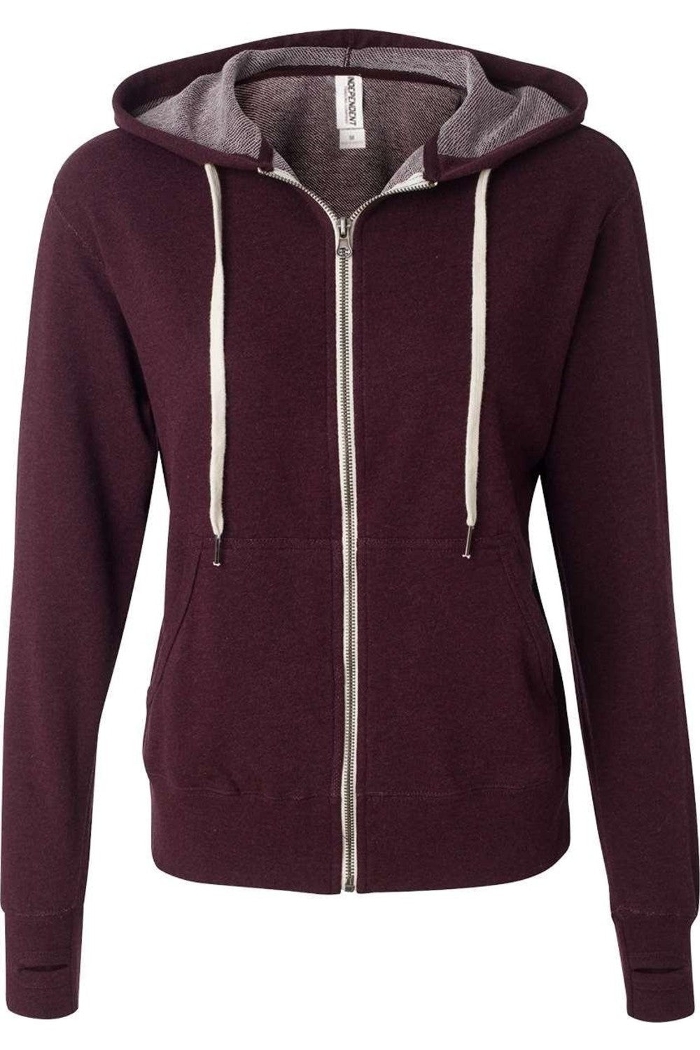 Independent Trading Co. Меланжевая толстовка из французского трикотажа с капюшоном и молнией по всей длине, цвет burgundy heather
Independent Trading Co. Меланжевая толстовка из французского трикотажа с капюшоном и молнией по всей длине, цвет burgundy heather