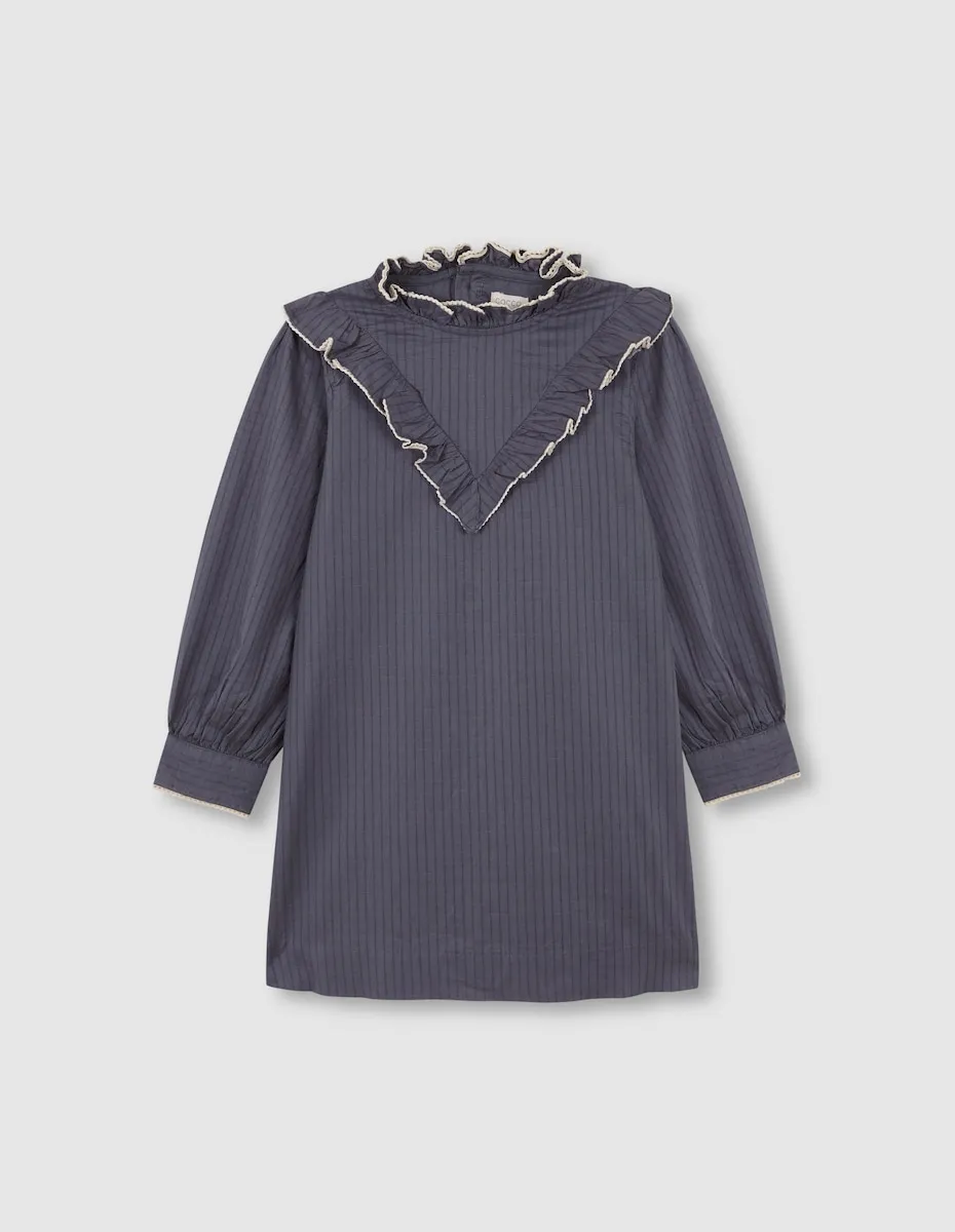 Платье для девочки с рюшами и высоким воротником Gocco, темно-синий
Платье для девочки с рюшами и высоким воротником Gocco, темно-синий