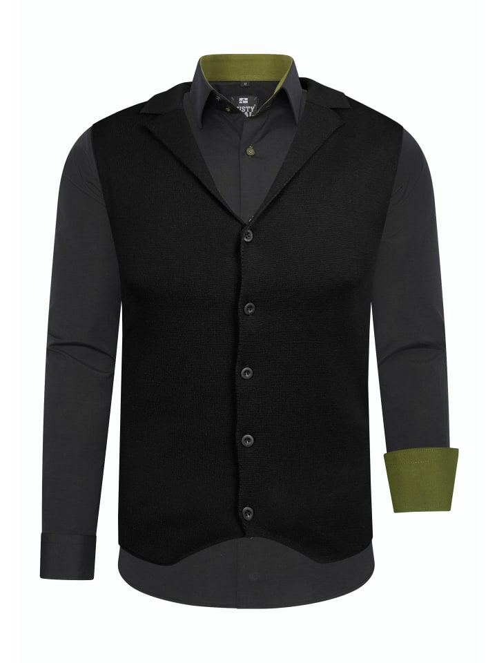 Rusty Neal Комплект из рубашки и жилета (2 предмета) черного/хаки цвета
Rusty Neal Комплект из рубашки и жилета (2 предмета) черного/хаки цвета