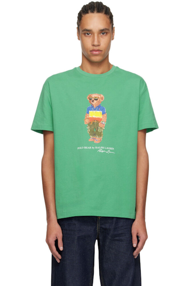 Зеленая классическая футболка Polo Bear Jersey Polo Ralph Lauren 
Зеленая классическая футболка Polo Bear Jersey Polo Ralph Lauren