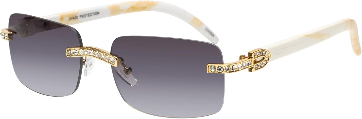 Солнцезащитные очки в стиле ретро-винтаж без оправы с прозрачными линзами для женщин и мужчин, роскошные очки, модные очки с кристаллами и деревянными линзами FLAWLESS EYEWEAR, Smoke Marble
Солнцезащитные очки в стиле ретро-винтаж без оправы с прозрачными линзами для женщин и мужчин, роскошные очки, модные очки с кристаллами и деревянными линзами FLAWLESS EYEWEAR, Smoke Marble