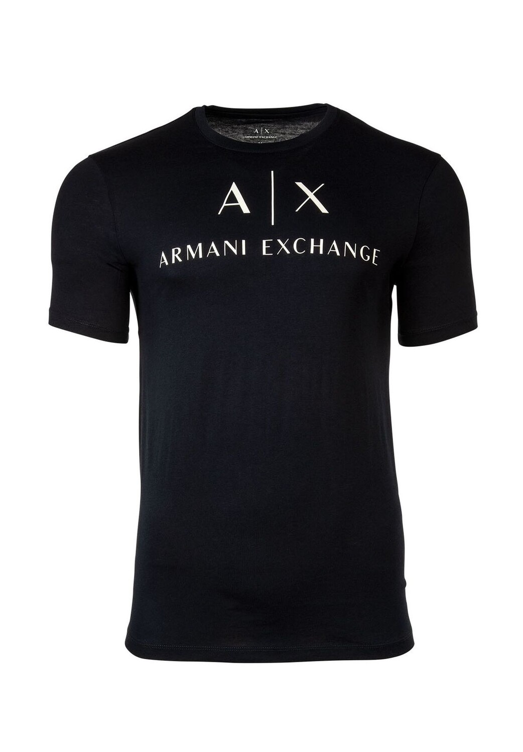 Мужская футболка с надписью, круглый вырез, хлопок стрейч ARMANI EXCHANGE, цвет Marine 
Мужская футболка с надписью, круглый вырез, хлопок стрейч ARMANI EXCHANGE, цвет Marine