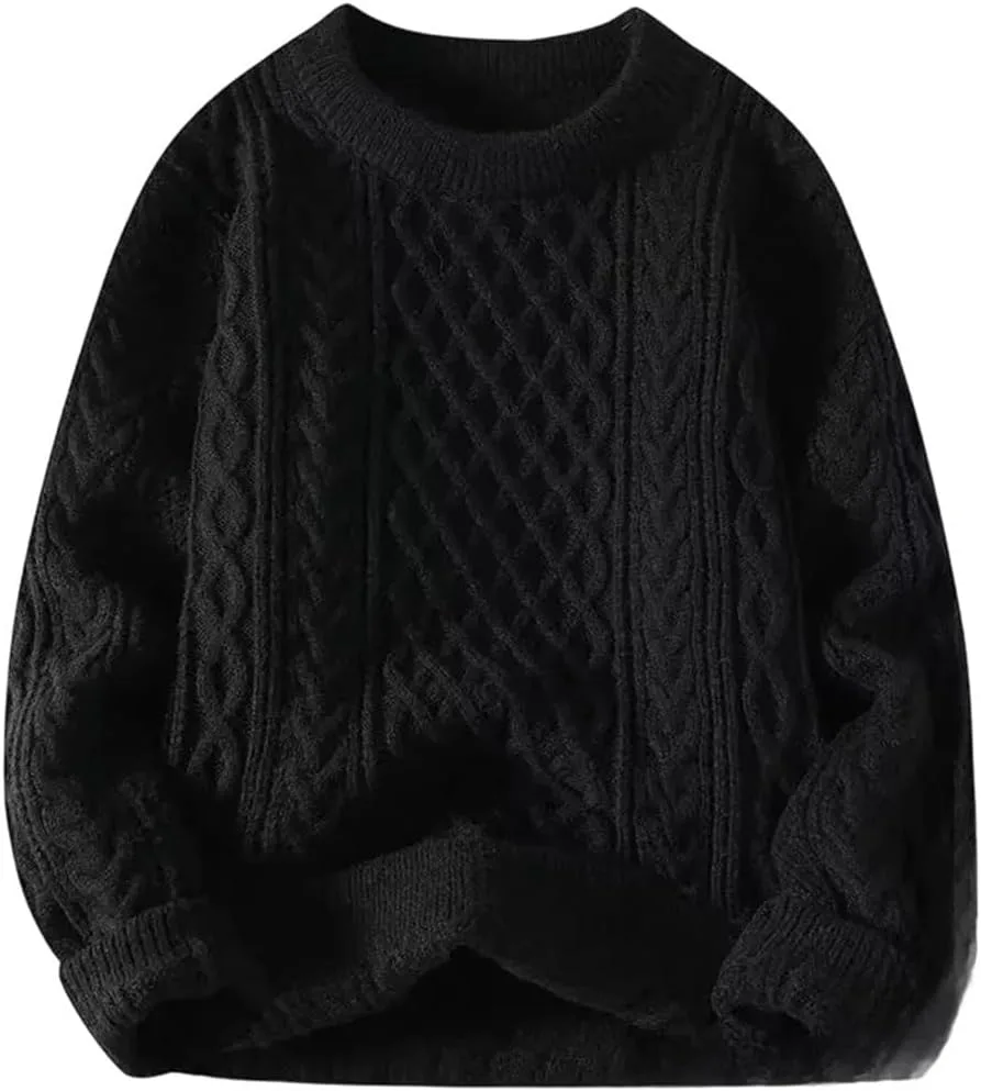 Мужской повседневный свитер с круглым вырезом, теплый и уютный
Мужской повседневный свитер с круглым вырезом, теплый и уютный