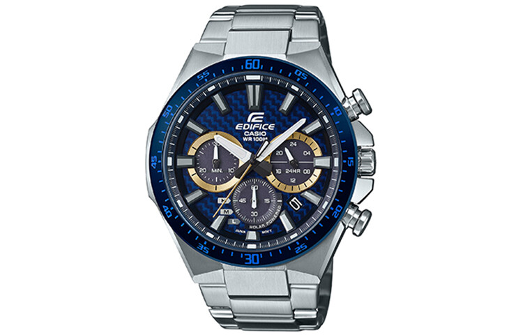 Мужские часы CASIO EDIFICE, Серебряный браслет с синей пластиной
Мужские часы CASIO EDIFICE, Серебряный браслет с синей пластиной