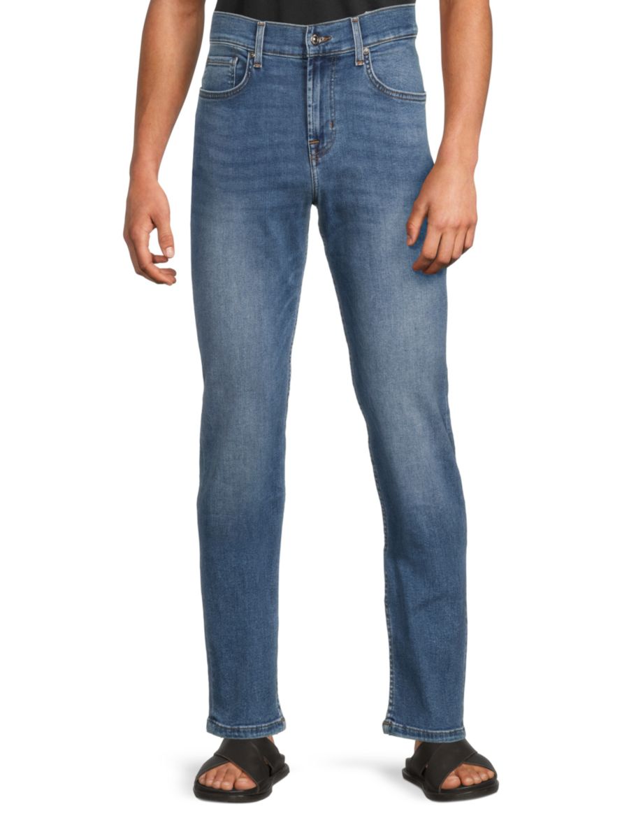 Узкие джинсы прямого кроя с темными вставками 7 For All Mankind, цвет Lamta
Узкие джинсы прямого кроя с темными вставками 7 For All Mankind, цвет Lamta