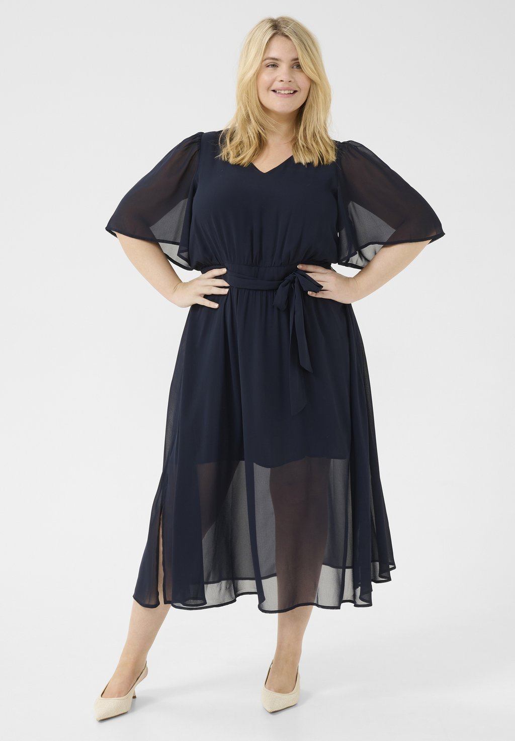 Повседневное платье KCEVI LONGI Kaffe Curve, темно-синий 
Повседневное платье KCEVI LONGI Kaffe Curve, темно-синий