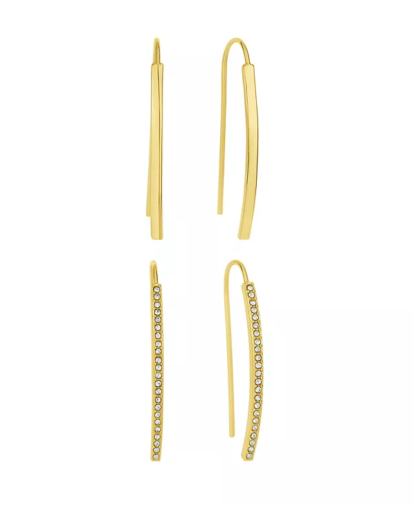 Комплект серег с изогнутой хрустальной планкой And Now This, gold
Комплект серег с изогнутой хрустальной планкой And Now This, gold