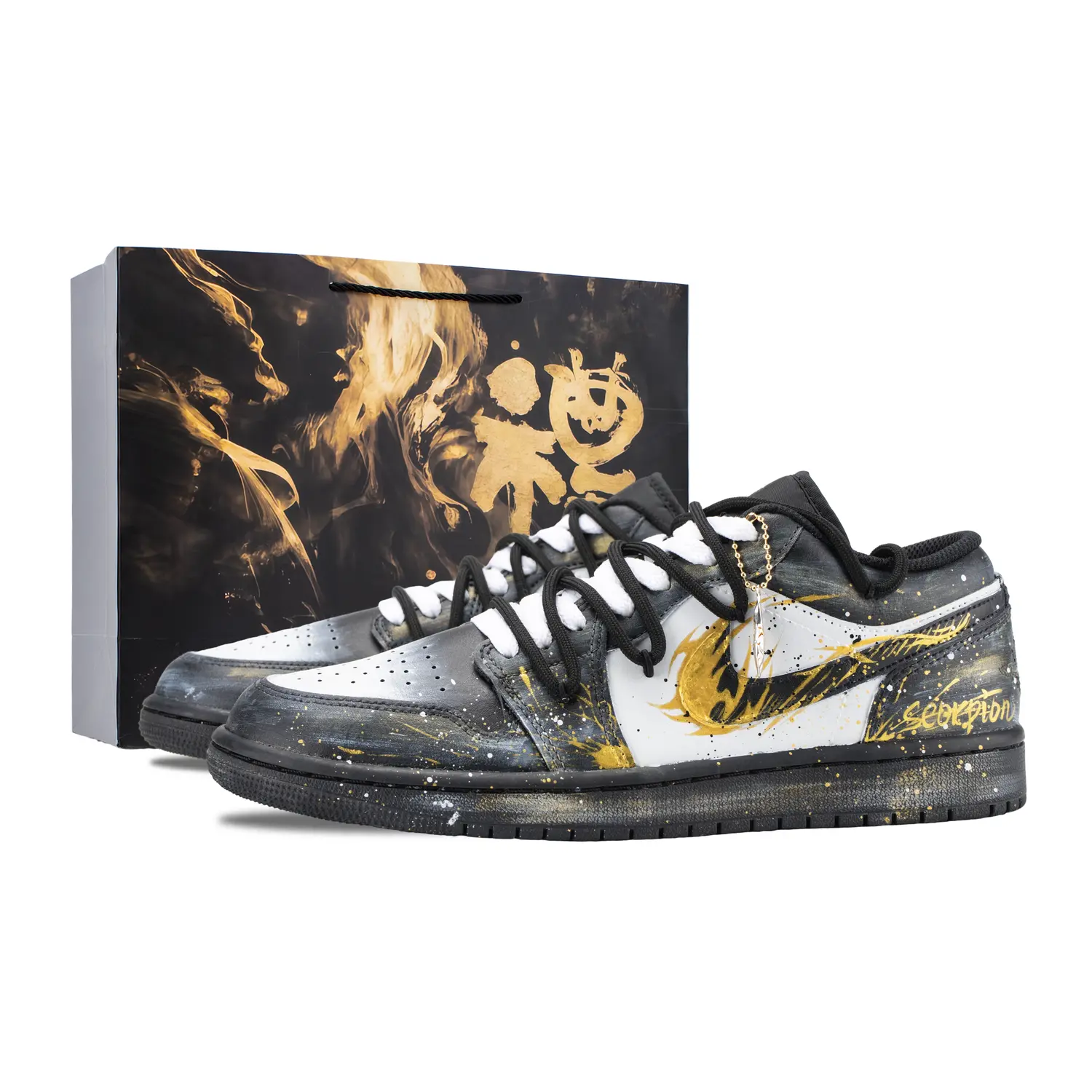 Air 1 Golden Scorpion кроссовки баскетбольные мужские Black Gold Jordan, черный золотой Shopping Bag
Air 1 Golden Scorpion кроссовки баскетбольные мужские Black Gold Jordan, черный золотой Shopping Bag