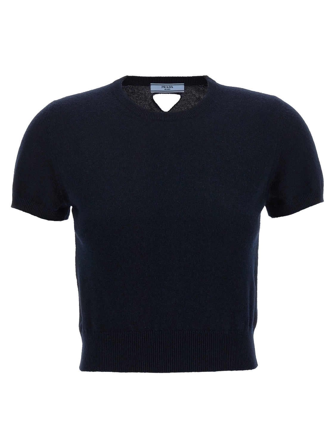 Свитер с вырезом и логотипом Prada, синий
Свитер с вырезом и логотипом Prada, синий