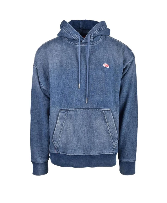 Синяя хлопковая толстовка с капюшоном и передним карманом. Diesel, синий
Синяя хлопковая толстовка с капюшоном и передним карманом. Diesel, синий