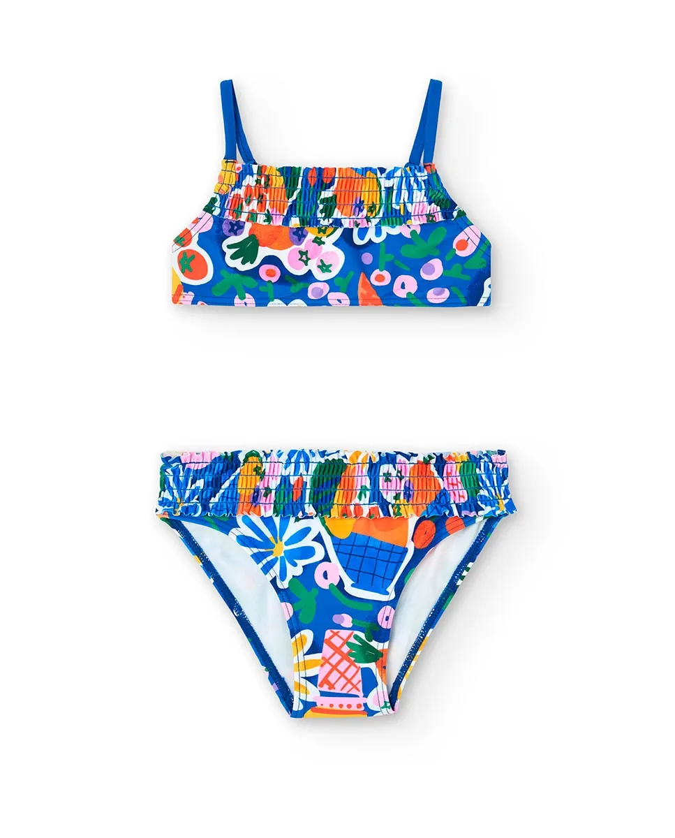 Детский бикини с принтом на тонких регулируемых бретелях Boboli, синий
Детский бикини с принтом на тонких регулируемых бретелях Boboli, синий