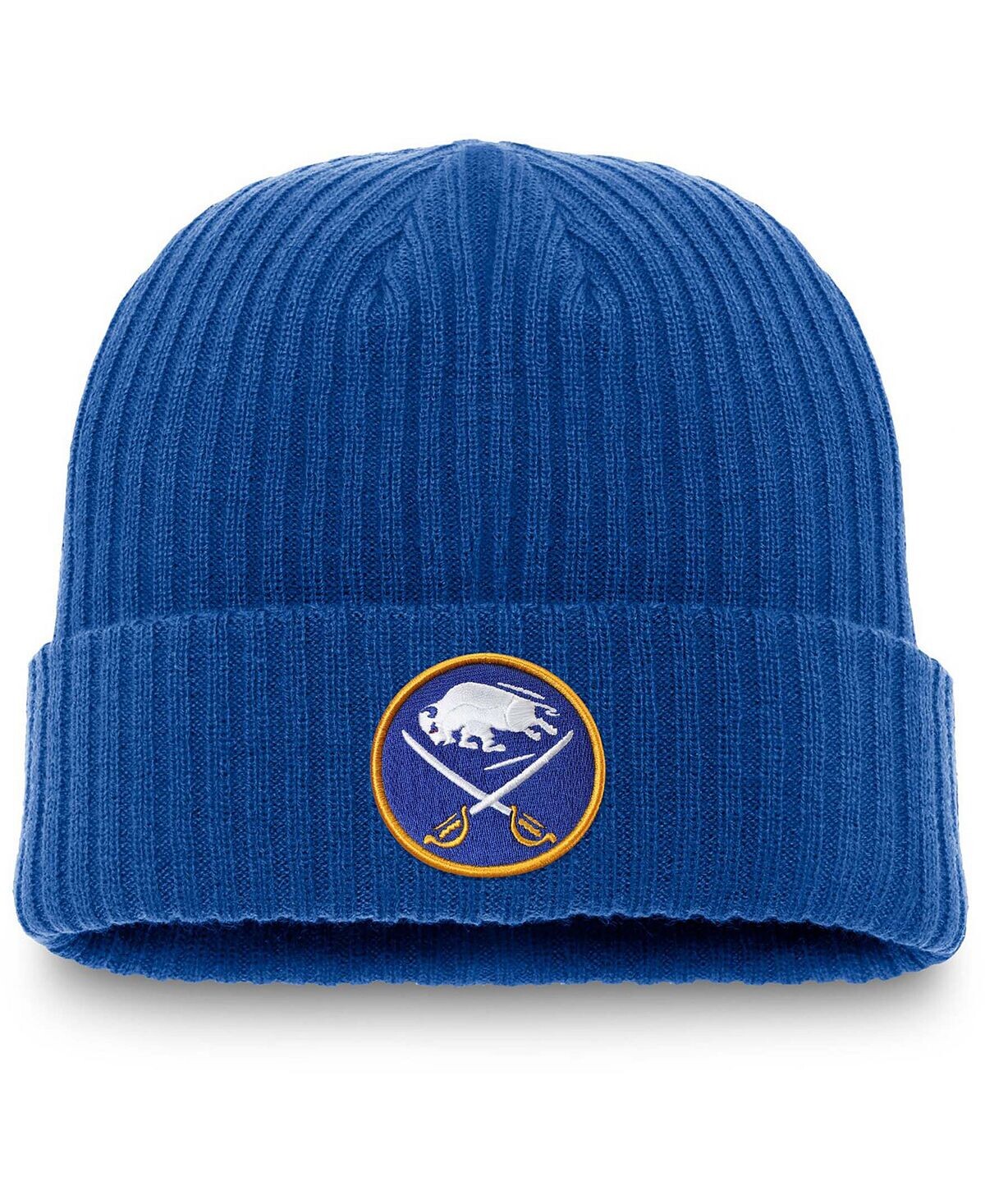 Мужская вязаная шапка с манжетами и манжетами с логотипом Royal Buffalo Sabres Core Primary Fanatics
Мужская вязаная шапка с манжетами и манжетами с логотипом Royal Buffalo Sabres Core Primary Fanatics