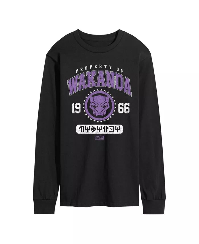 Мужская футболка с длинным рукавом Black Panther Wakanda AIRWAVES, черный
Мужская футболка с длинным рукавом Black Panther Wakanda AIRWAVES, черный