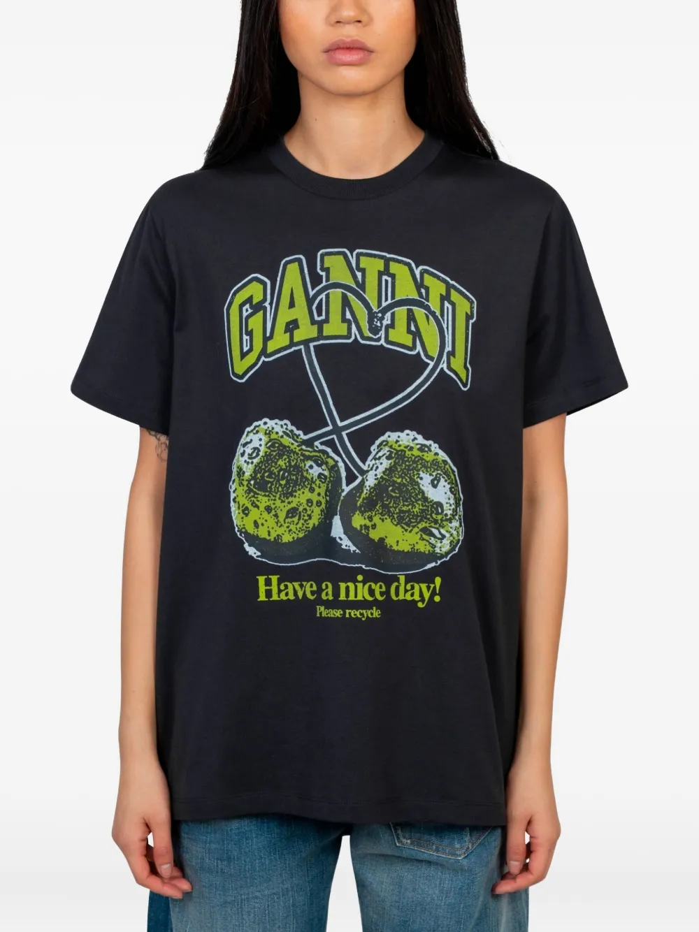 Футболка с принтом GANNI, черный
Футболка с принтом GANNI, черный