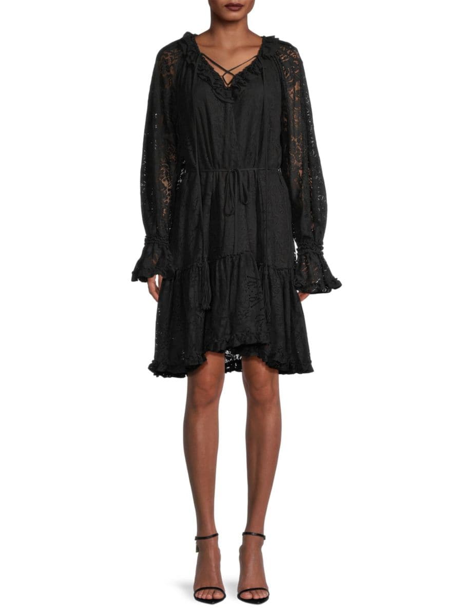 Мини-платье Senna с многоуровневым кружевом Kobi Halperin, черный
Мини-платье Senna с многоуровневым кружевом Kobi Halperin, черный