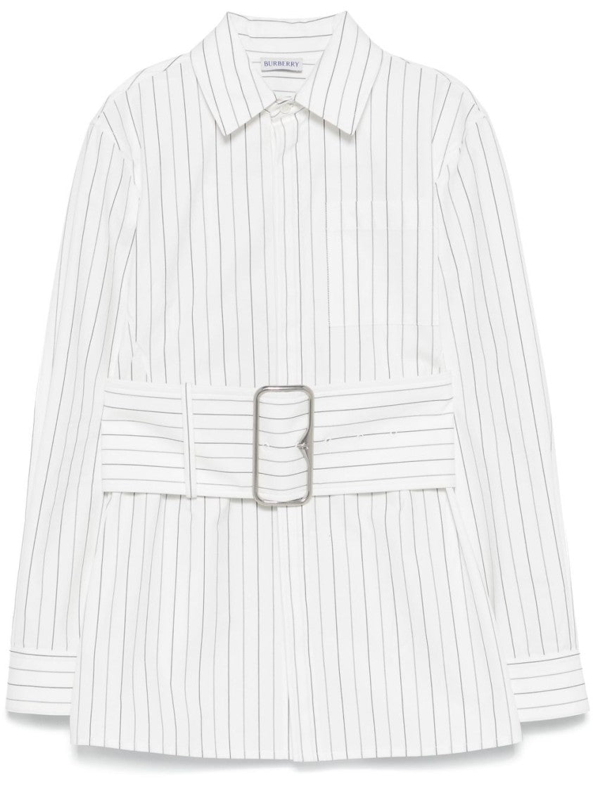 Платье с поясом и классическим воротником Burberry, белый
Платье с поясом и классическим воротником Burberry, белый