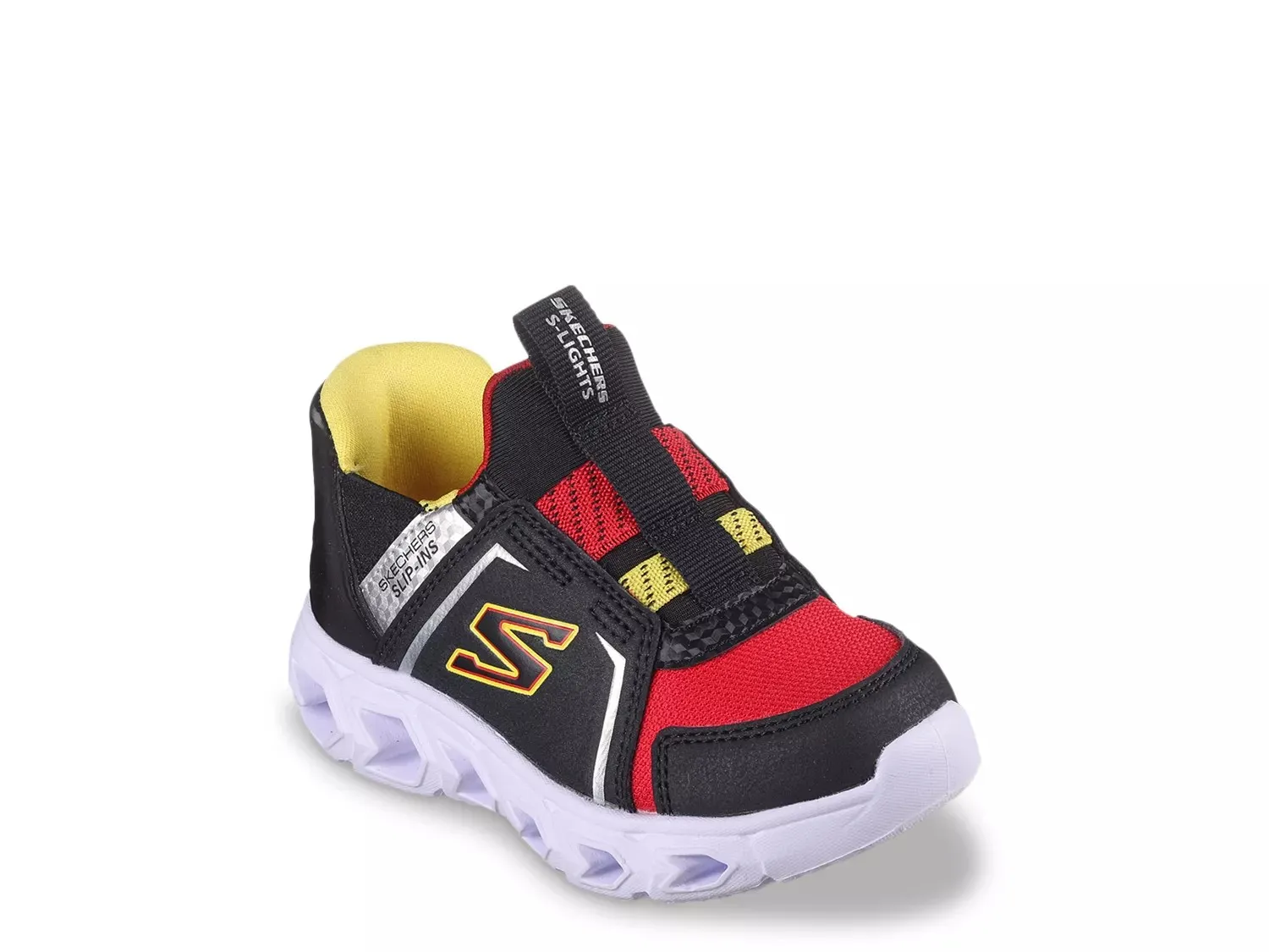 Кроссовки-слайдеры Skechers Hands Free Slip-Ins S-Lights Hypno-Flash 2.0 Brisk Brights Slip-On — детские, черные/красные
Кроссовки-слайдеры Skechers Hands Free Slip-Ins S-Lights Hypno-Flash 2.0 Brisk Brights Slip-On — детские, черные/красные