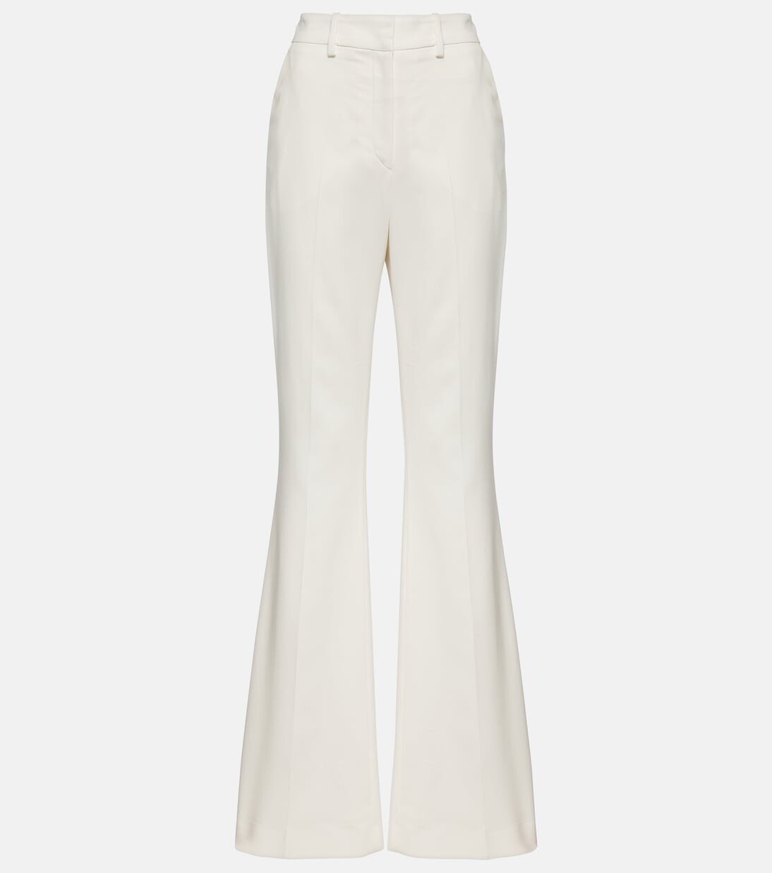 Расклешенные брюки из крепа с высокой посадкой Balmain, белый
Расклешенные брюки из крепа с высокой посадкой Balmain, белый