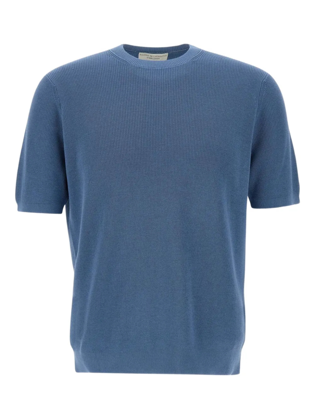 Свитер с короткими рукавами и рубчиком от Filippo De Laurentiis, синий
Свитер с короткими рукавами и рубчиком от Filippo De Laurentiis, синий
