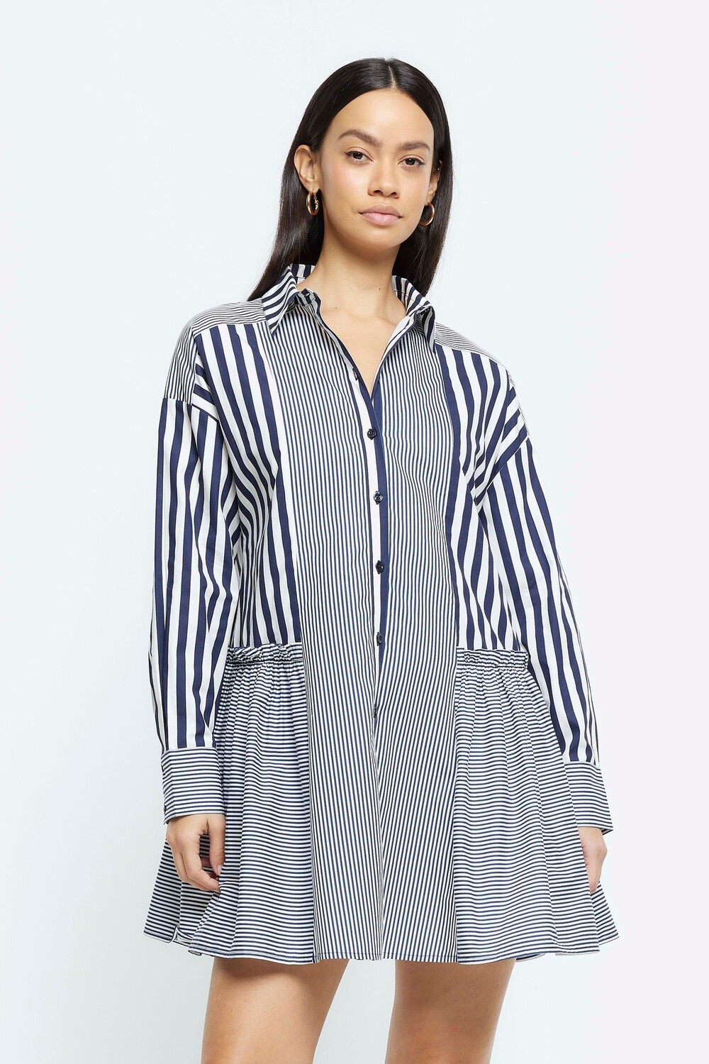 Платье рубашка в полоску из 100% хлопка River Island, синий
Платье рубашка в полоску из 100% хлопка River Island, синий