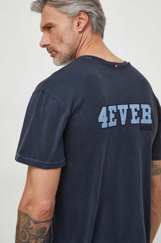 Хлопковая футболка Boss Orange, темно-синий
Хлопковая футболка Boss Orange, темно-синий