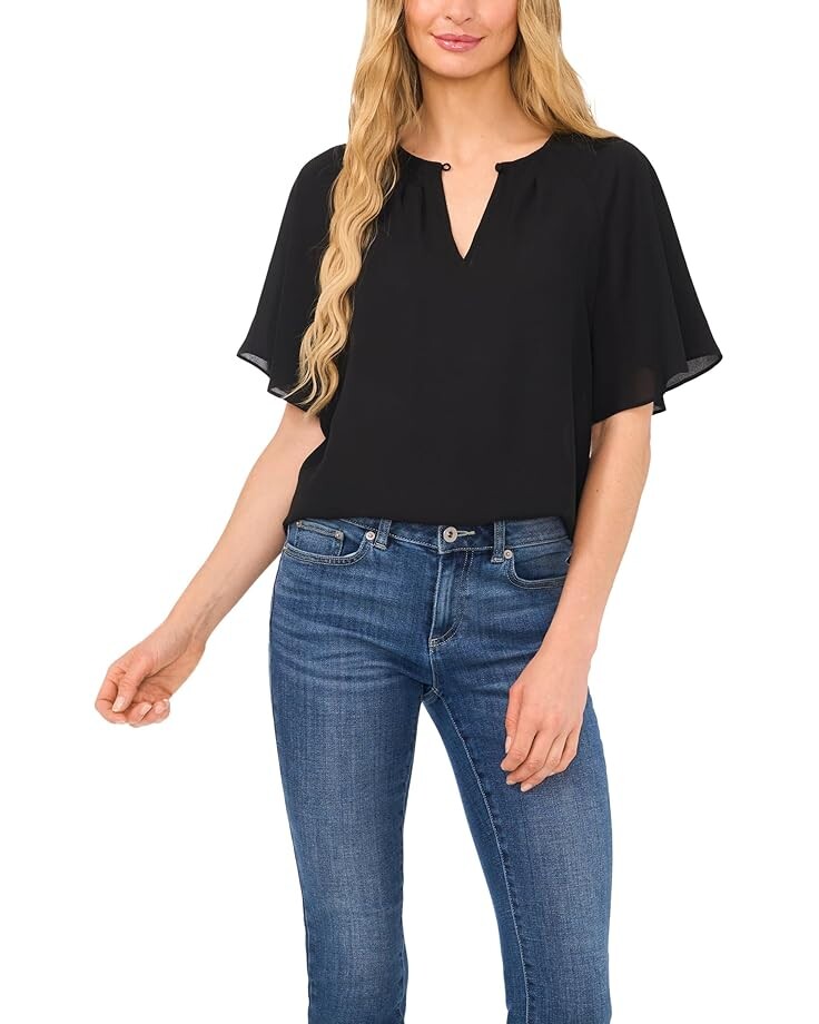 Блузка CeCe Raglan Flutter Sleeve Blouse, цвет Rich Black
Блузка CeCe Raglan Flutter Sleeve Blouse, цвет Rich Black