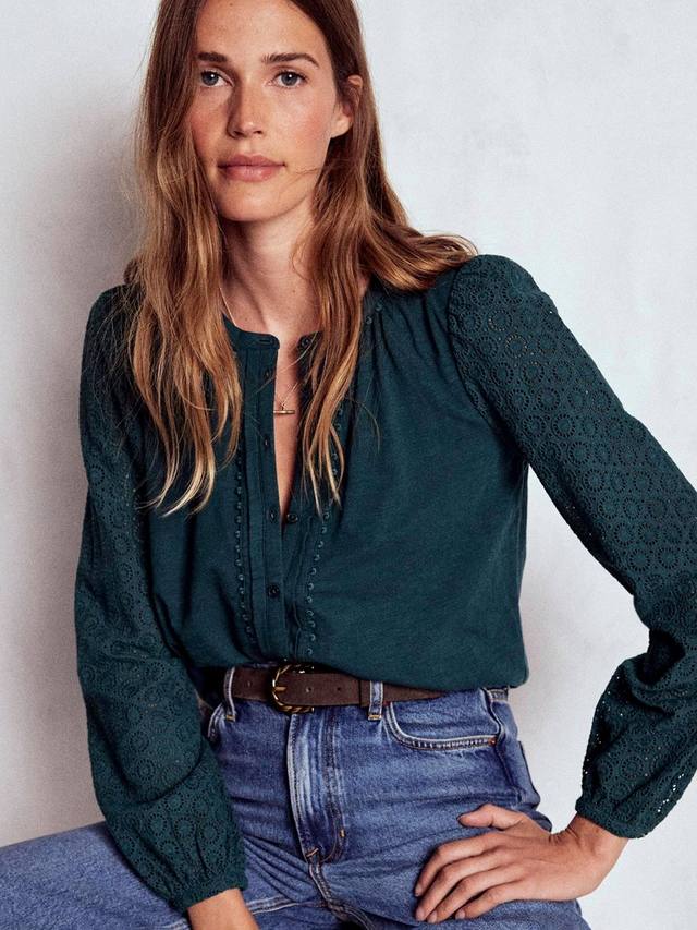 Футболка Eden Broderie Jersey Boden, Midnight Teal
Футболка Eden Broderie Jersey Boden, Midnight Teal