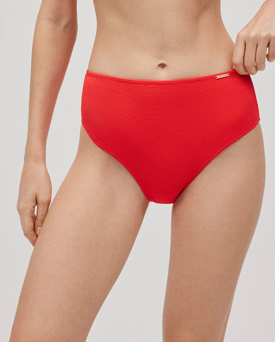 Плавки бикини с высокой талией из ткани пике с однотонным принтом Ysabel Mora, коралловый
Плавки бикини с высокой талией из ткани пике с однотонным принтом Ysabel Mora, коралловый