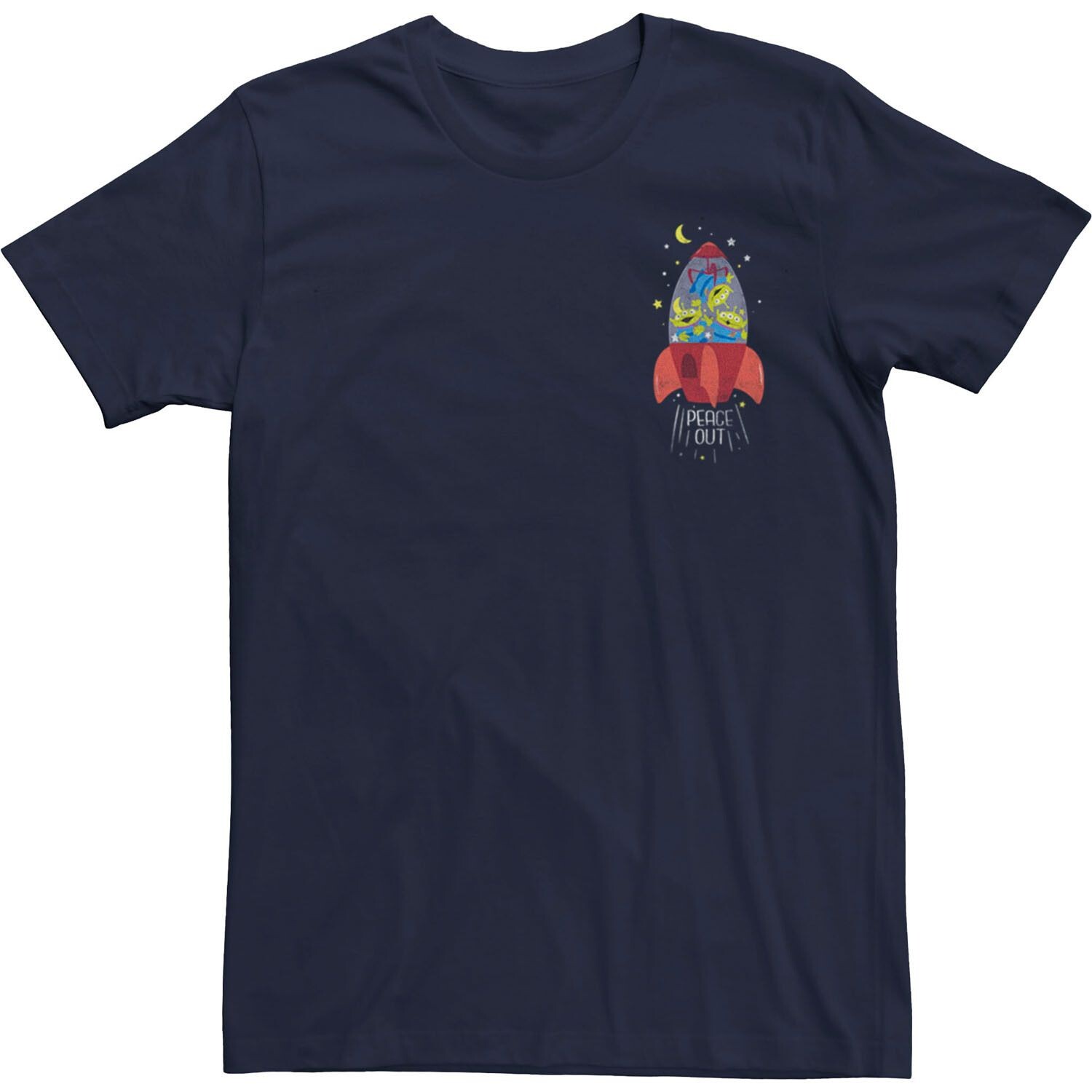 Мужская футболка Disney/Pixar Toy Story Aliens In Rocket Peace Out Licensed Character
Мужская футболка Disney/Pixar Toy Story Aliens In Rocket Peace Out Licensed Character