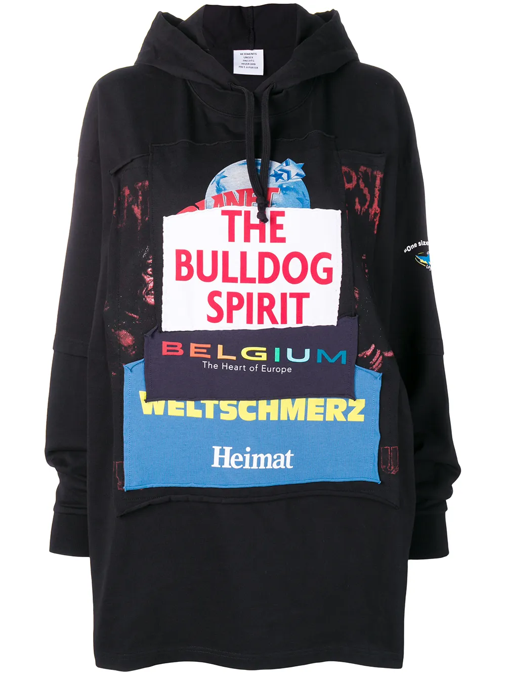 Толстовка 'Bulldog' свободного кроя с капюшоном VETEMENTS, черный
Толстовка 'Bulldog' свободного кроя с капюшоном VETEMENTS, черный
