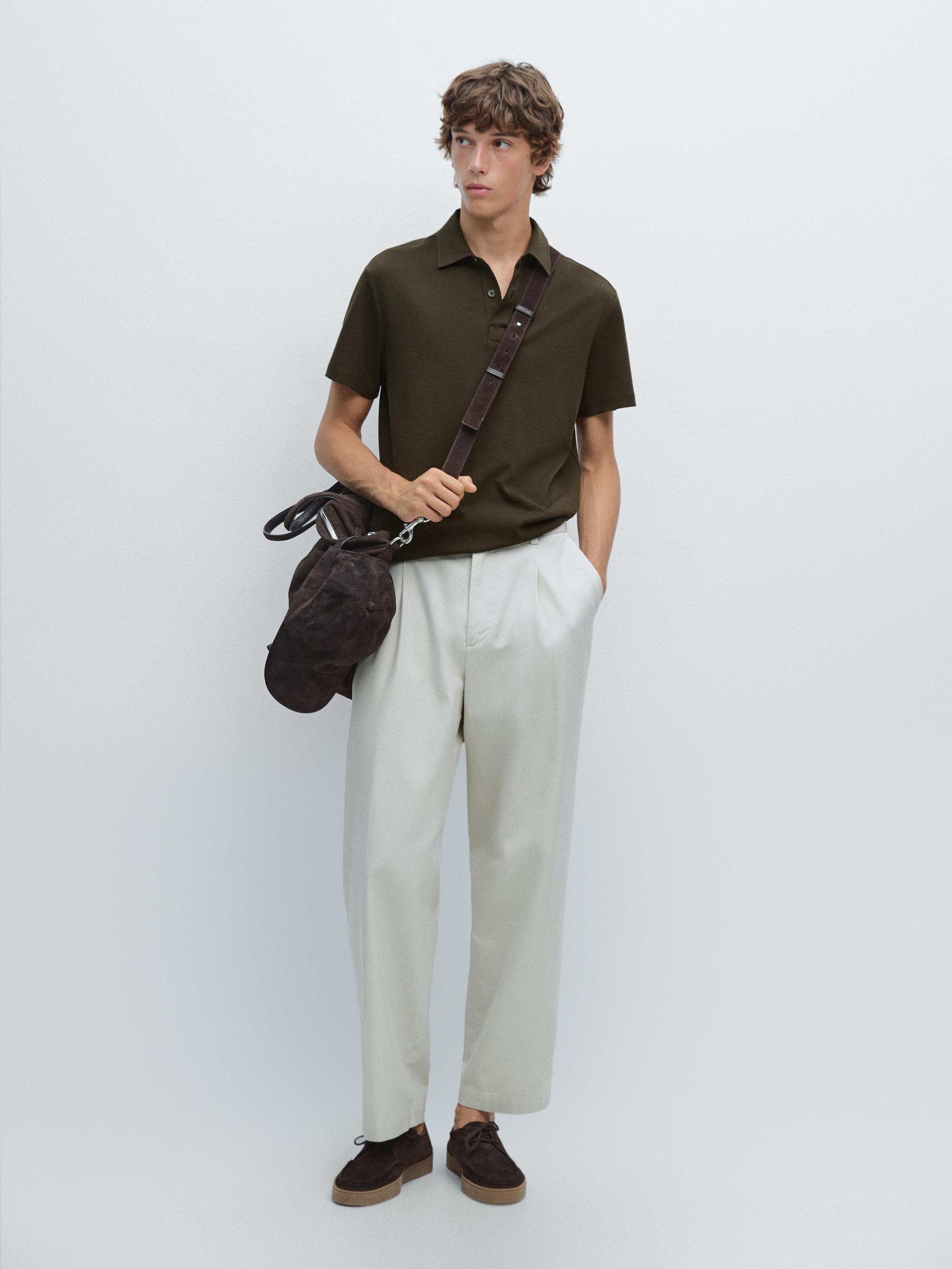 Рубашка-Поло с короткими рукавами из хлопковой смеси Massimo Dutti, Dark Khaki
Рубашка-Поло с короткими рукавами из хлопковой смеси Massimo Dutti, Dark Khaki