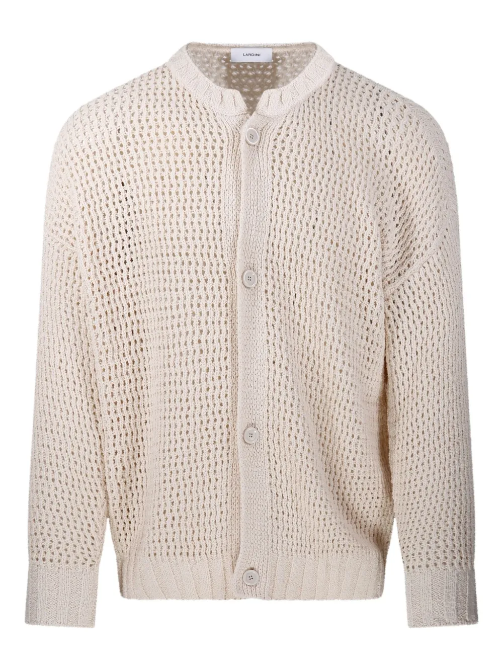 Кардиган ажурной вязки Lardini, нейтральный
Кардиган ажурной вязки Lardini, нейтральный
