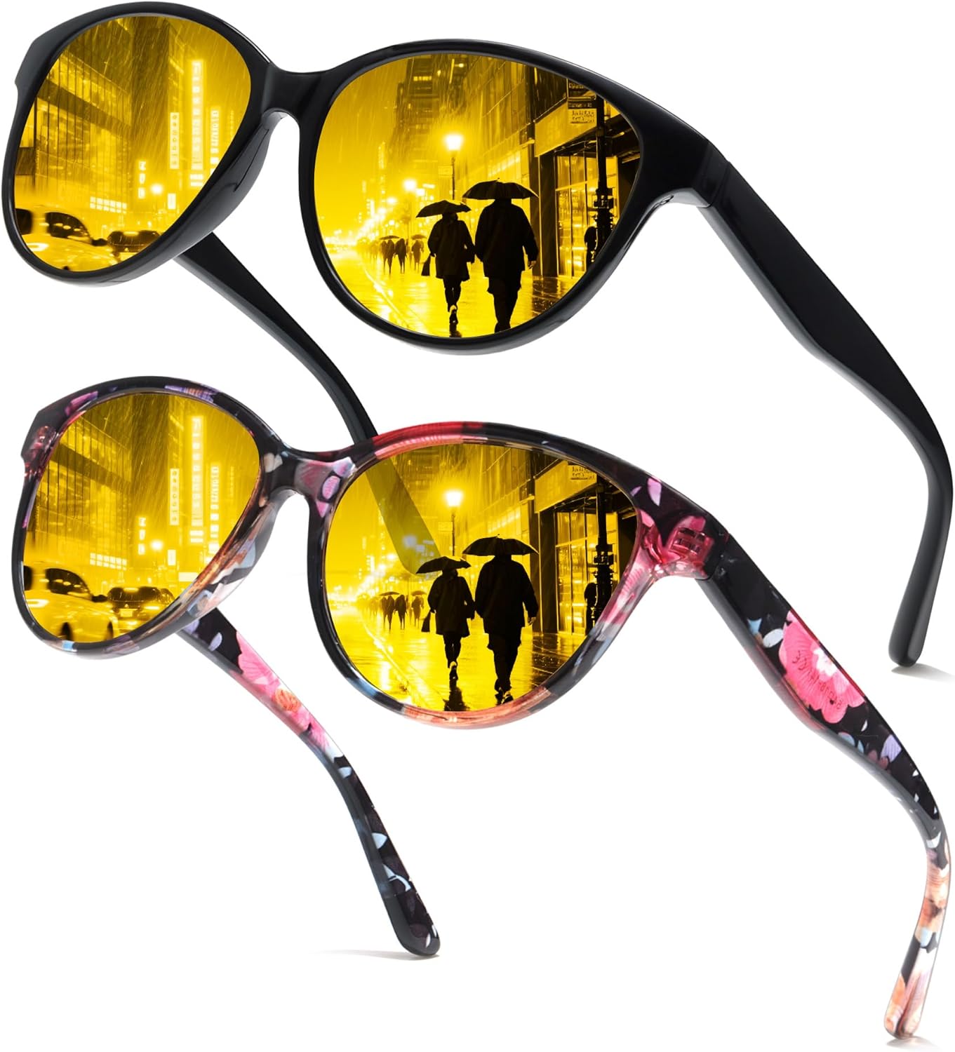 Очки для вождения в ночное время Chicid для женщин, поляризованные очки ночного видения с защитой от бликов UV400, A06 (2pc) Black Frame/Yellow Lens+floral Frame/Yellow Lens
Очки для вождения в ночное время Chicid для женщин, поляризованные очки ночного видения с защитой от бликов UV400, A06 (2pc) Black Frame/Yellow Lens+floral Frame/Yellow Lens