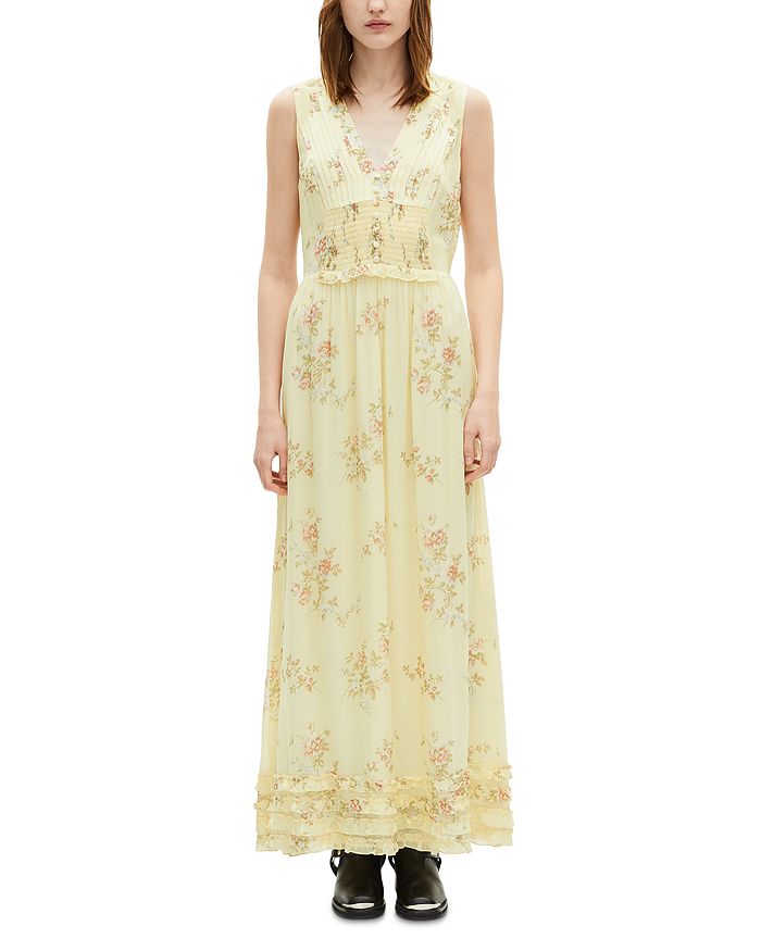 Платье без рукавов с V-образным вырезом The Kooples, желтый
Платье без рукавов с V-образным вырезом The Kooples, желтый