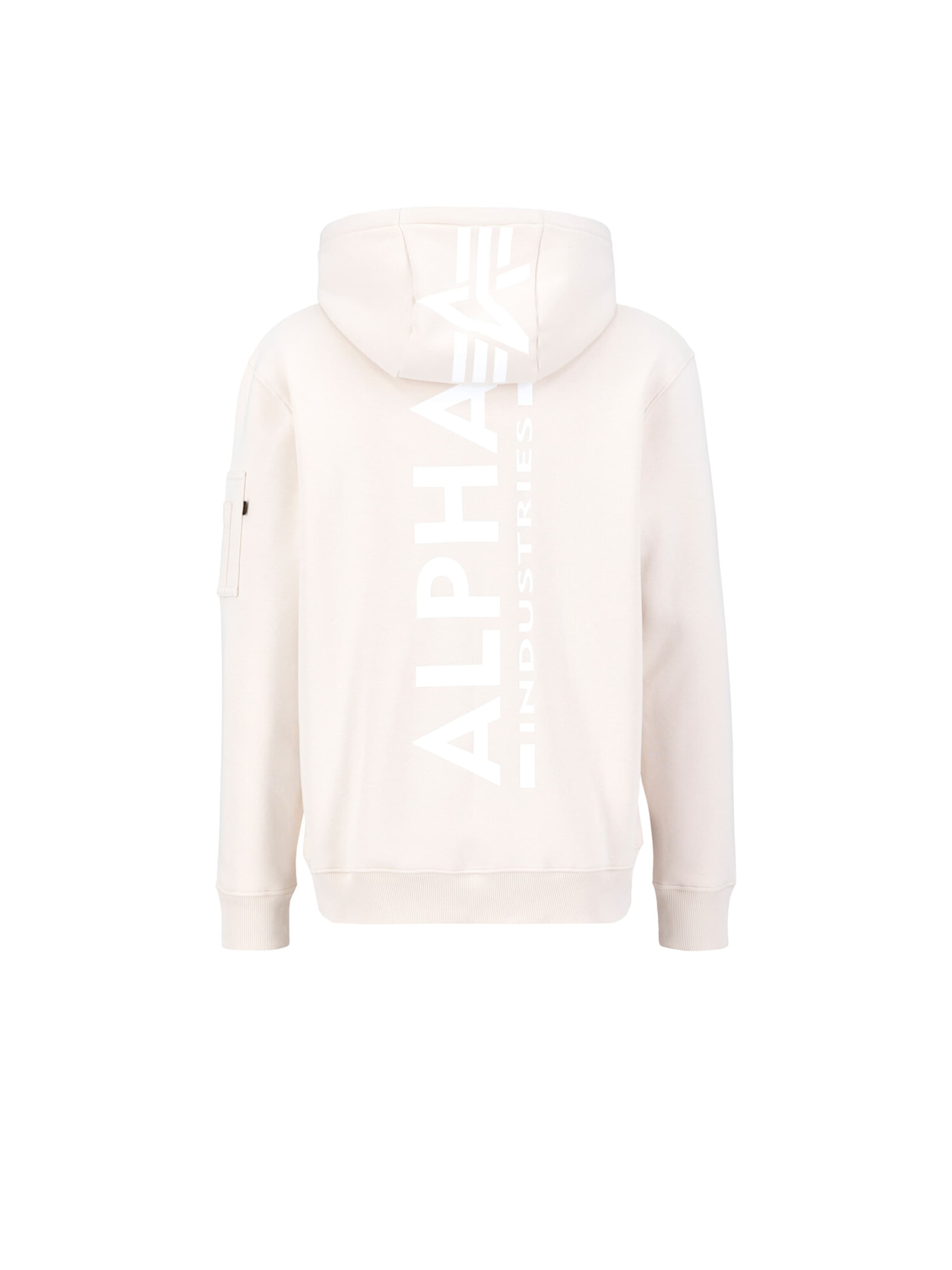 ALPHA INDUSTRIES Толстовка 'Backprint' в цвете Natural White
ALPHA INDUSTRIES Толстовка 'Backprint' в цвете Natural White